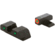 AmeriGlo Spartan 3 Dot Night Sight Set, Springfield Hellcat, Green Tritium Orange Outline Front/Green Tritium Black Outline Rear, SA-446