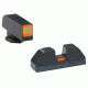 Ameriglo Tritium Front and non trit rear sights, green orange GL-607