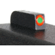 AmeriGlo Tritium Front All Fits Glock Models .220in. Height, std. .140in. wide Pro Glo Front Sight, Orange Circle Outline GL-212-220-OR-C