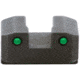 AmeriGlo Tritium Rear Sights for Springfield w/Green Tritium 2 Dot Black Outlines .300in H, Sq Notch Serrated, SA-875R