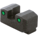 AmeriGlo Tritium Rear Sights for Springfield w/Green Tritium 2 Dot Black Outlines .300in H, Sq Notch Serrated, SA-875R
