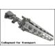 Ashbury Precision Ordnance TACT3-Q, Quantum Compact Tactical Tripod w/Afixed Hinged Base Plate, Tactical Gray, NSN 1260-01-578-1898 600-41V-0002-00