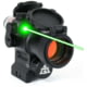 AT3 Tactical LEOS Red Dot Sight with Integrated Laser Sight &amp; Riser, Green Laser, AT3-LEOS-GRN