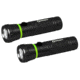 Brinkmann Outdoors Q-Beam Multi-Color LED 29 Lumen Aluminum Flashlight, Black, 6AAA Batteries Included, 2-Pk 809-2712-1