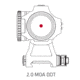 Crimson Trace Compact Tactical Red Dot Electronic Sight, 2 MOA, Picatinny Mount, Black, CTS-1000