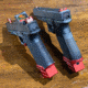 Cross Armory Glow-In-The-Dark Pistol Sights, Red, Tall, crGSt-rd