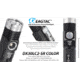 EAGTAC DX30LC2-SR Side-LED Rechargeable Flashlight, Spot XP-L HI V2 NW w/ Flood Nichia 219B CRI92 5700K LED, 1080lm/390lm, Black, DX30LC2SR-XPLHINW-SIDE219B-BASE