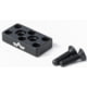 EAW German Tactical Mount Elevation Block, Hole Distance 10mm, Angeled Mount, Height 6mm, Black, Small, 60005