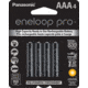Eneloop Pro AAA - 4 Pack 3rd Generation, Black, BK-4HCCA4BA