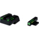 HiViz Springfiled Litewave H3 Tritium/LitePipe Day/Night Sight, For Models with Fixed Sights, Green with White Front Ring, SFN321