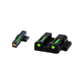 USED HiViz Litewave H3 Tritium/Litepipe Sight Set, S&amp;W Shield 9mm, S&amp;W .40, S&amp;W .45, Black, Green Litepipes w/ Orange Front Ring, MPSN521, EDEMO2, Condition Fair, Other