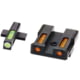 HiViz Litewave H3 Tritium/Litepipe Sight Set, Springfield XD, Springfield XDS, Springfield XDE, Springfield XD-M, Black, Green/Orange Litepipes w/ White Front Ring, XDN421
