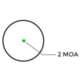Holosun EPS Enclosed Pistol Sight, 1x, 2 MOA, Green Reticle, Black, EPS-GR-2