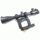 Kalinka Optics KOM 6x42 Illuminated Modern 1000m Reticle Rifle Scope w/ Focus, 65mm Special VEPR and AK Mount, Black, GSKOM642MLC65V