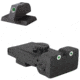Kensight Bomar BMCS Adjustable Target Rounded Tritium Pistol Night Sight Set, 1911, Rear/Front, Arctic White Outlines, Black, 960093