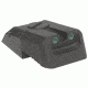 Kensight DAS 1911 Defense Adjustable Rear Sight Tritium Insert Night Sight w/ Recessed Blade, Black, 860-626