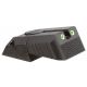 Kensight DAS 1911 Defense Adjustable Rear Sight Tritium Insert Night Sight w/ Serrated Blade, Elevation Only, Black, 860-629