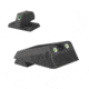 Kensight Serrated Blade Fixed Tritium Pistol Night Sight, Kimber, Rear/Front, Green w/White Outline, Black, 960222