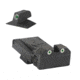 Kensight LPA TRT Contoured Profile Serrated Beveled Blade Tritium Adjustable Rear Night Sight, Black, 970-255