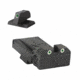 Kensight LPA TRT Flat Profile Serrated Beveled Blade Tritium Adjustable Rear Night Sight, Black, 960-255