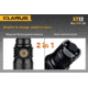 Klarus XT12 Rechargeable Flashlight w/CREE LED 930 Lumens, w/ 2xCR123A or 1x18650, Black KLARUS-XT12-XML2-BK
