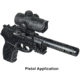 Leapers UTG 4.2in ITA Red/Green CQB Dot w/ QD Mount, Riser Adaptor, 4 MOA Dot Reticle, Black, SCP-DS3840W