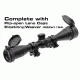 Leapers UTG 4X32 1in. True Hunter Scope, AO, TF2+, Mil-dot, w/ Rings, _x000D_ SCP-U432AOWT2