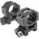 Leapers UTG MAX STRENGTH 1in Medium Profile Picatinny Rings Pair, 22mm Width, Black, RG2W1154