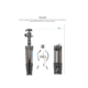 Leofoto LX-225CT/XB-32Q Reversible Travel Tripod w/ Ball Head Set, Black, LX-225CT+XB-32Q