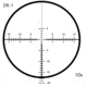 March Scopes Normal Turret Rifle Scope, 1-10x24mm, 30mm tube, DR-1 Reticle, w/6-level Illumination, w/Custom Unimount, Black, NSN None, D10SV24FIMLN-P DR-1 reticle