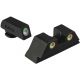 Meprolight Tru-Dot Night Sight Set for Glock 10mm &amp; 45 ACP, Green Front/Orange Rear, 10222O, 102223301