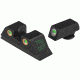 Meprolight Tru-Dot Night Sight Set for Glock 10mm &amp; 45 ACP, Green Front/Orange Rear, 10222O