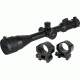 Millett 4-16x50 Tactical Rifle Scope, ATAC Camo w/ Illuminated Mil-Dot Bar Reticle BK81001A w/ Millett 30mm Tactical Detachable Ring, Medium, Matte Black DT00715