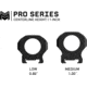 Monstrum Pro Series 7075 Aluminum Scope Rings, 1in, Low Profile, Black, ZS301L