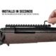 Monstrum Remington 700 Long Action 17-Slot Picatinny Rail, 20 MOA, Black, RM153-20