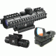 NcStar 2-7x32mm Rifle Scope Kit 1 - Mil Dot Reticle w/ Green Laser and Red Dot Sight