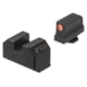 Night Fision Optics Height Night Sights for Glock 17/19/45 w/ Holosun EPS, Blank Rear, Orange, GLK-001-260-267-OGZX