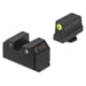 Night Fision Optics Height Night Sights for Glock 17/19/45 w/ Holosun EPS, Blank Rear, Yellow, GLK-001-260-267-YGZG