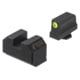 Night Fision Optics Height Night Sights for Glock 17/19/45 w/ Holosun EPS, Yellow, GLK-001-260-267-YGZX