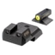 Night Fision Tritium Front Night Sight Set, 1911, .180in, Blade Yellow Front, Black, 1911-325-003-YGZG