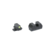 Night Fision Optics Ready Stealth Series Tritium Night Sights, SIG Sauer, P-Series Dovetail, .240-.238 Blade Height, Yellow Fluorescent Ring Front, Black Rear, Black, SIG-180-240-238-YGZX