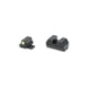 Night Fision Optics Ready Stealth Series Tritium Night Sights, SIG Sauer, P-Series Dovetail, .240-.238 Blade Height, Yellow Fluorescent Ring Front, Black Rear, Black, SIG-180-240-238-YGZX