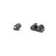 Night Fision Optics Ready Stealth Series Sights, Tritium with Yellow Fluorescent Ring Front Sight, Tritium Rear Sight, Fits Glock 43/42/43X MOS, .220"-.227" Blade Height, Nitride Finish, Black, GLK-003-220-227-YGZG