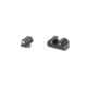 Night Fision Optics Ready Stealth Series Tritium Night Sights, Glock 43/42/43X MOS, Yellow Fluorescent Ring Front, Tritium Rear, Black, GLK-003-220-227-YGZG