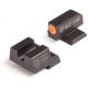 Night Fision Perfect Dot Night Sight Set w/Front, U Rear, Orange Front w/Green Tritium, Blank Rear, Fits Canik TP9SFx/TP9SFL, CNK-026-014-OGZX