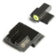 Night Fision Perfect Dot Night Sight Set w/Front, U Rear, Yellow Front w/Green Tritium, Black Rear w/Green T, Fits Smith &amp; Wesson M&amp;P/M&amp;P M2.0/SD9 VE/SD40 VE Mo, SAW-201-007-YGZG