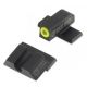 Night Fision Perfect Dot Night Sight Set w/Front, U Rear, Yellow Front w/Green Tritium, Blank Rear, Fits Springfield XD/XDM/XD Mod. 2, SPR-226-014-YGZX