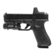 Nightstick Rechargeable Pistol Mounted Light, Fits Picatinny Rail, Anodized Finish, Black, 1,000 Lumens, 25,100 Candela, Rechargeable