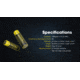Nitecore NL1410 1000mAh Rechargeable 14500 Battery, Black/Yellow, 6952506496334
