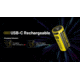 Nitecore NL169R 950mAh USB-C Rechargeable 16340 Battery, Yellow, BAT-NITE-16340-NL169R